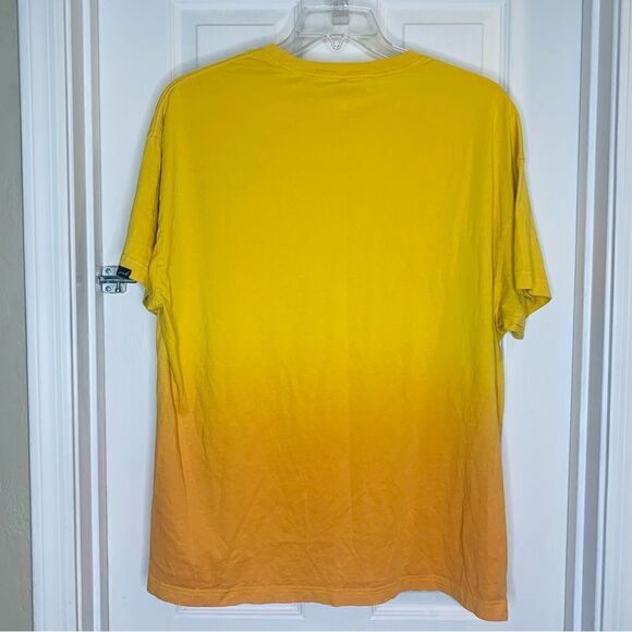 PINK Victoria's Secret Yellow Ombré Graphic Tee Shirt Sunshine On My Mind - Picture 3 of 9